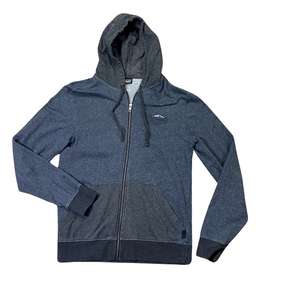 Patagonia Other - Patagonia mens S Small blue full zip up logo double sided hoodie EUC